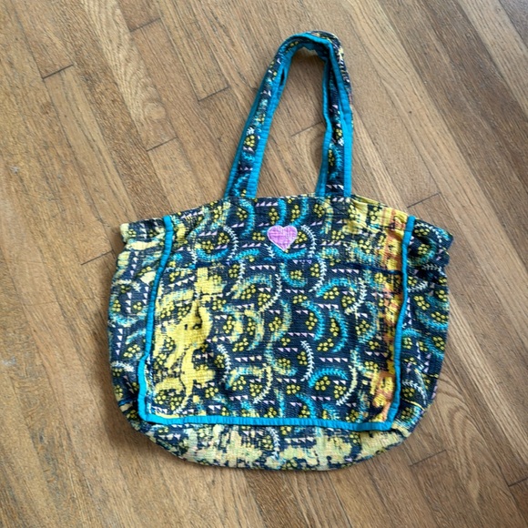 Soft, reversible, extra large kantha tote - Picture 1 of 2